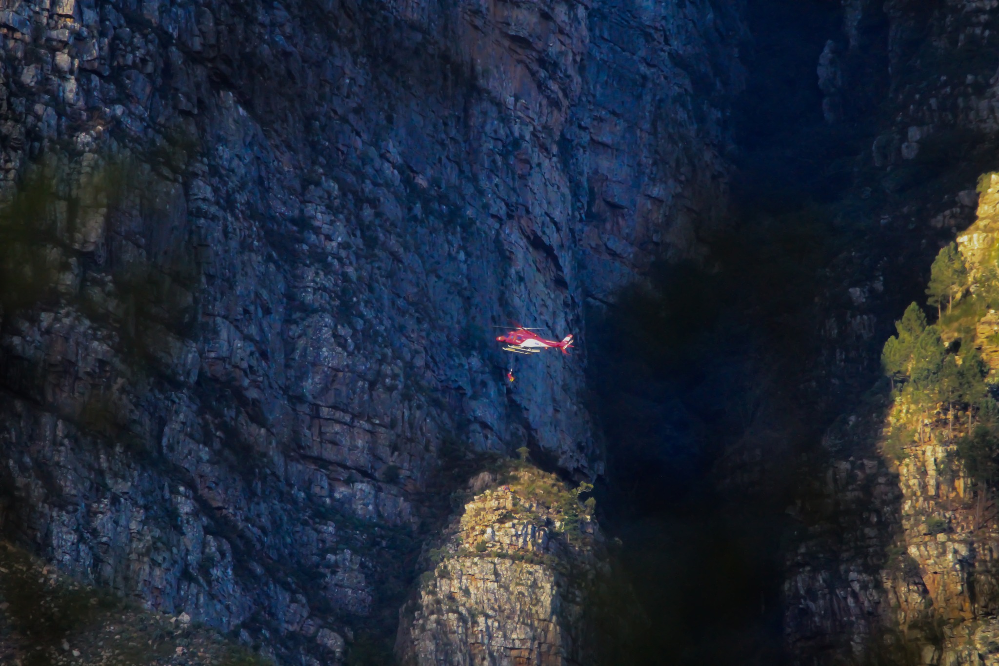 Trail runner airlifted to safety