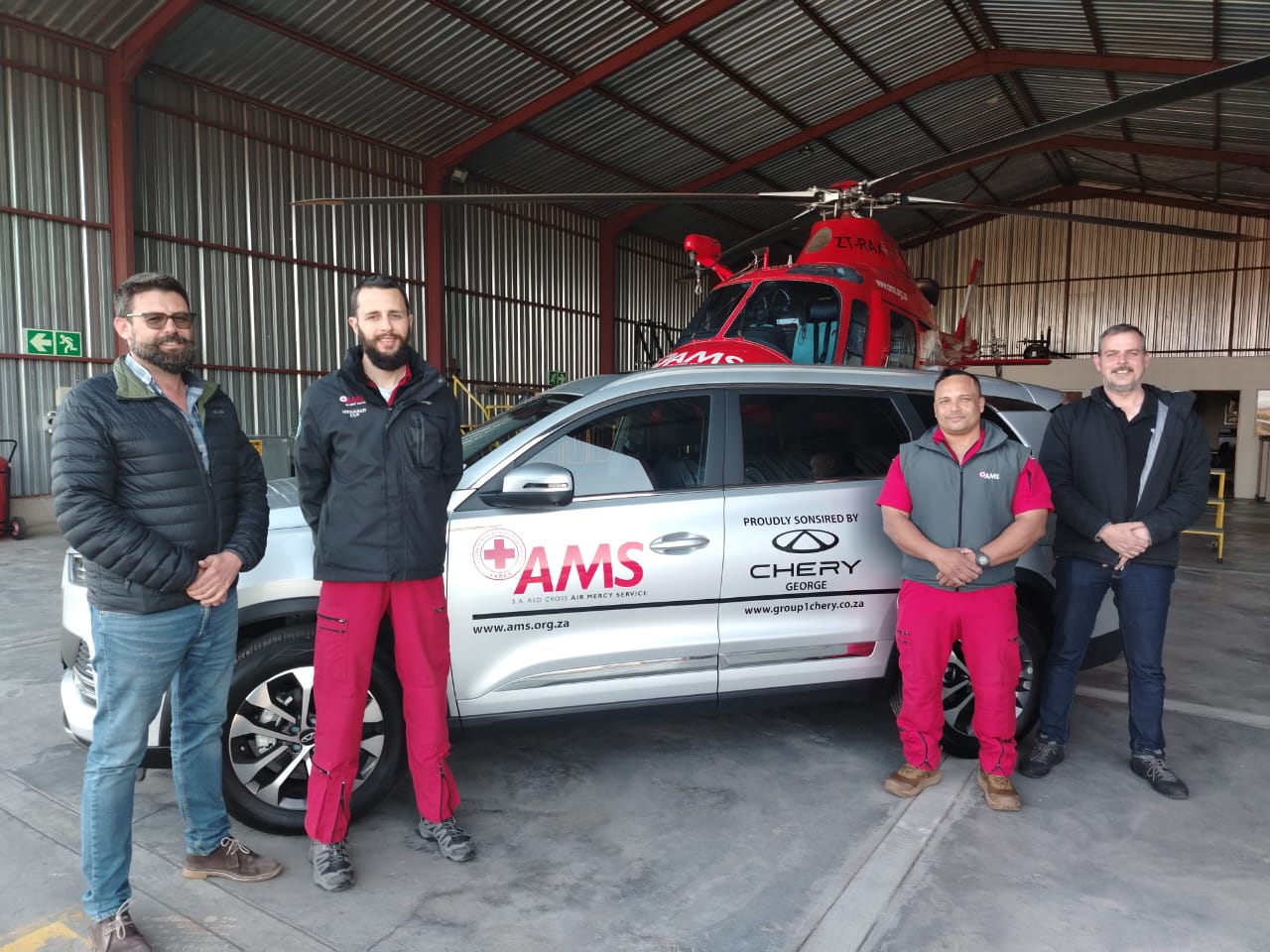 Chery George hands over Tiggo 8 to Oudsthoorn base